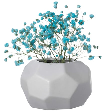 Contemporary White Ceramic Unique Honeycomb Shaped Table Vase Flower Holder